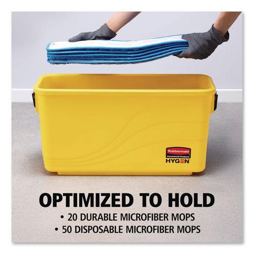 Image of Rubbermaid® Commercial HYGEN FGQ95088YEL HYGEN Charging Bucket, 6.8 gal, Yellow