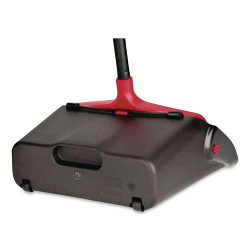 Image of O-Cedar® Commercial 96208 MaxiPlus Lobby Dustpan, 13.5 x 36, 33" Handle, Plastic, Black/Red