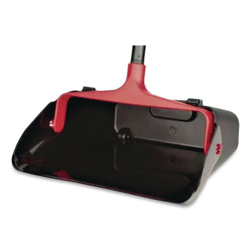 Image of O-Cedar® Commercial 96208 MaxiPlus Lobby Dustpan, 13.5 x 36, 33" Handle, Plastic, Black/Red