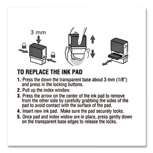 Image of COSCO 2000PLUS® COS065469 Replacement Ink Pad for 2000PLUS 1SI30PGL, 1.94" x 0.25", Blue