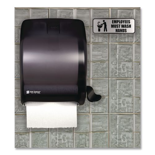Image of COSCO 098205 Brushed Metal Office Sign, Employees Must Wash Hands, 9 X 3, Silver