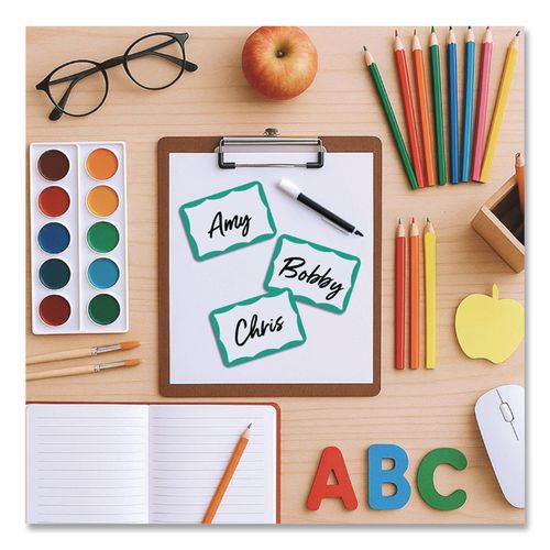 Image of C-Line® 92263 Self-Adhesive Name Badges, 3.5 X 2.25, Green, 100/box
