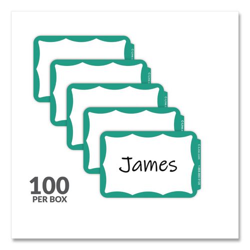 Image of C-Line® 92263 Self-Adhesive Name Badges, 3.5 X 2.25, Green, 100/box