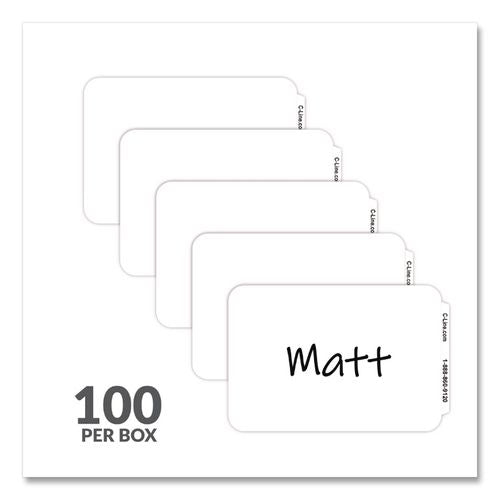 Image of C-Line® 92277 Self-Adhesive Name Badges, 3.5 X 2.25, White, 100/box