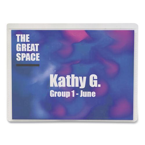 Image of C-Line® 95543 Name Badge Kits, Top Load, 4 X 3, Clear, 50/box