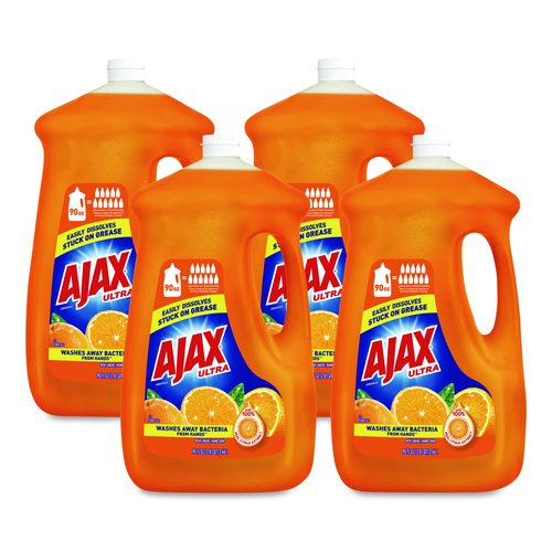 Image of Ajax® Dish Detergent, Orange Scent, 90 oz Bottle, 4/Carton