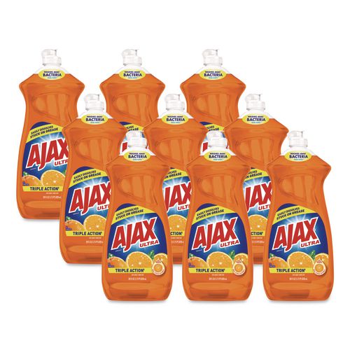 Image of Ajax® 144678 Dish Detergent, Liquid, Orange Scent, 28 Oz Bottle, 9/carton