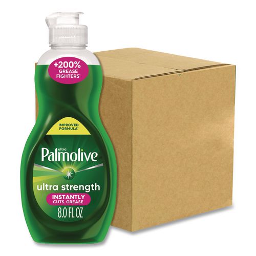 Image of Ultra Palmolive® 61047169 Dishwashing Liquid, Fresh Scent, 8 oz. Bottle, 16/Carton