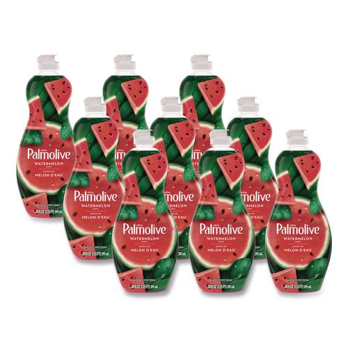 Image of Ultra Palmolive® 61047428 Dishwashing Liquid, Watermelon Scent, 20 oz Bottle, 9/Carton