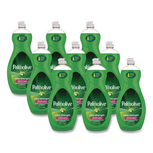 Image of Palmolive® US04282A Dish Soap Liquid, Green Scent, 32.5 oz Bottle, 9/Carton