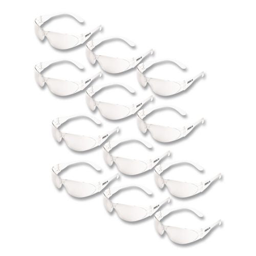 Image of MCR Safety CL110 Checklite Safety Glasses, Frameless, Clear Single Hard Coat Scratch-Resistant Lens, 12/Box