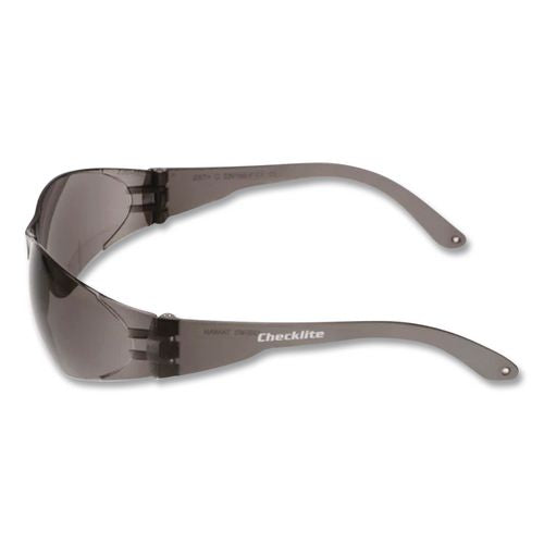 Image of MCR Safety CL112 Checklite Safety Glasses, Frameless, Gray Single Hard Coat Scratch-Resistant Lens, 12/Box