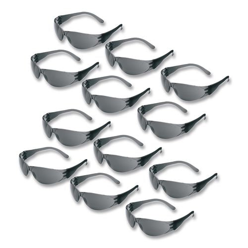 Image of MCR Safety CL112 Checklite Safety Glasses, Frameless, Gray Single Hard Coat Scratch-Resistant Lens, 12/Box