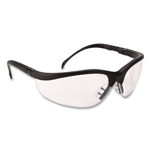 Image of MCR Safety KD110AF Klondike Safety Glasses, Matte Black Half Frame, Clear Dual Anti-Fog Lens