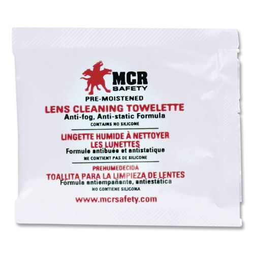 Image of MCR Safety LCT Lens Cleaning Towelettes, 100/box