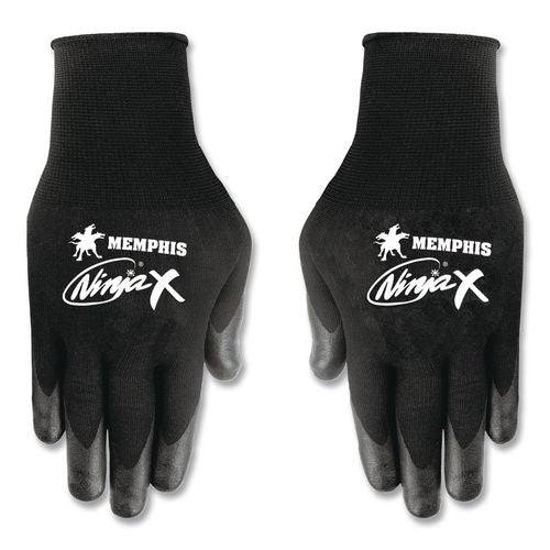 Image of MCR Safety N9674L Ninja X Gloves, EN388: 412X, Large, Black, Pair
