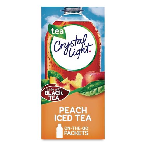 Image of Crystal Light® GEN00797 Flavored Drink Mix, Peach Tea, 30 .09oz Packets/box