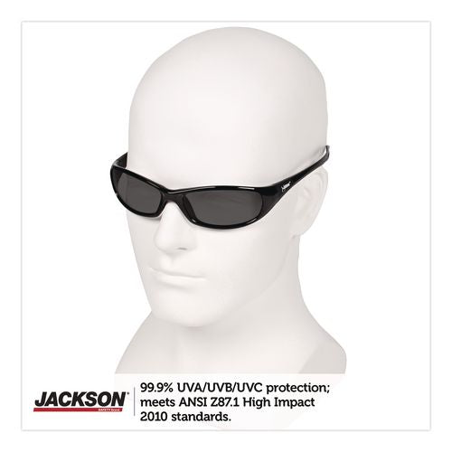 Image of KleenGuard 25714 Hellraiser Safety Glasses, Black Full Frame, Smoke Dual Lens
