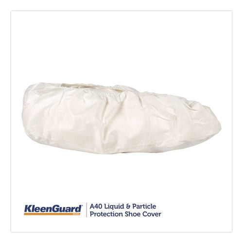 Image of KleenGuard KCC 44492 A40 Liquid And Particle Protection Shoe Covers, Medium, White, 400/Carton