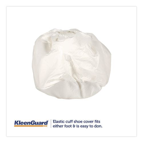 Image of KleenGuard KCC 44492 A40 Liquid And Particle Protection Shoe Covers, Medium, White, 400/Carton