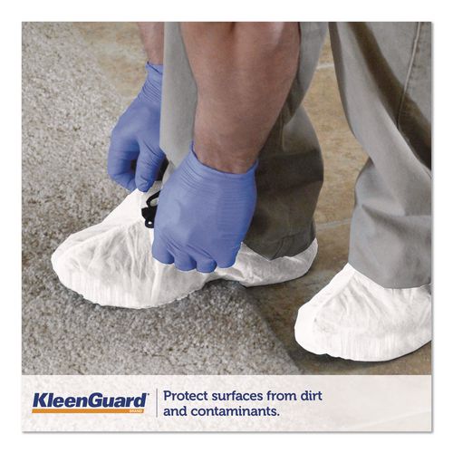 Image of KleenGuard KCC 44492 A40 Liquid And Particle Protection Shoe Covers, Medium, White, 400/Carton