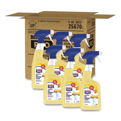 Image of Mr. Clean® PRO Commercial All Surface Cleaner, Unscented, 32 oz Spray Bottle, 6/Carton