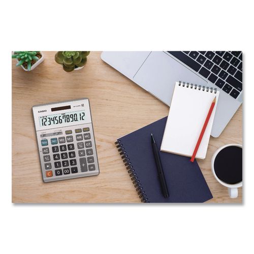 Image of Casio® DM-1200BM Dm1200bm Desktop Calculator, 12-Digit Lcd, Silver