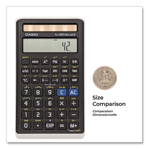 Image of Casio® FX-260SLRII Fx-260 Solar Ii All-Purpose Scientific Calculator, 10-Digit Lcd, Black