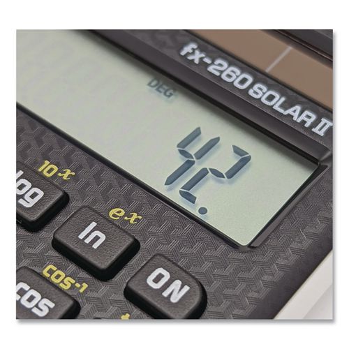 Image of Casio® FX-260SLRII Fx-260 Solar Ii All-Purpose Scientific Calculator, 10-Digit Lcd, Black