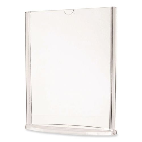 Image of deflecto® 4431 Tabletop Sign and Menu Holder, 5 x 7 Insert, Clear