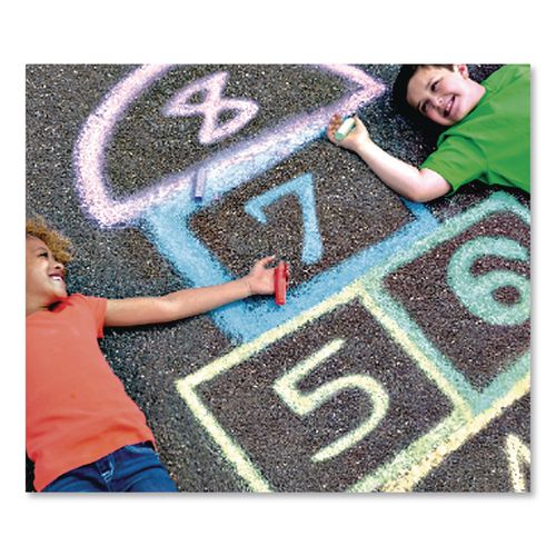 Image of Crayola® 51-2048 Washable Sidewalk Chalk, 4" x 0.88" Diameter, 48 Assorted Bright Colors, 48 Sticks/Set