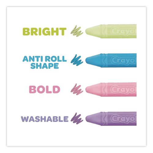 Image of Crayola® 51-2048 Washable Sidewalk Chalk, 4" x 0.88" Diameter, 48 Assorted Bright Colors, 48 Sticks/Set
