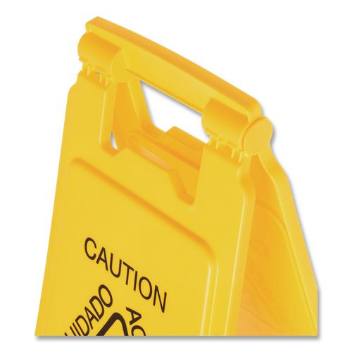 Image of Boardwalk® 3690904 Site Safety Wet Floor Caution Sign, 2-Sided, 10 x 2 x 26, Yellow