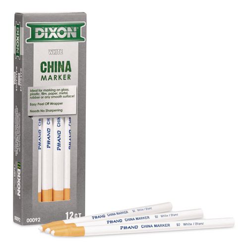Image of Dixon® X00092 China Marker, White, Dozen