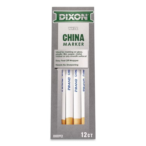 Image of Dixon® X00092 China Marker, White, Dozen