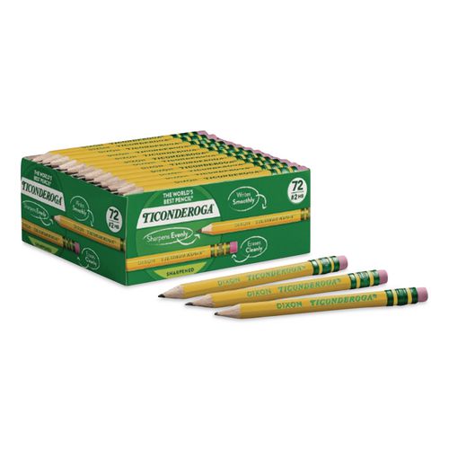 Image of Ticonderoga® X13472 Golf Pencils, Hb (#2), Black Lead, Yellow Barrel, 72/box