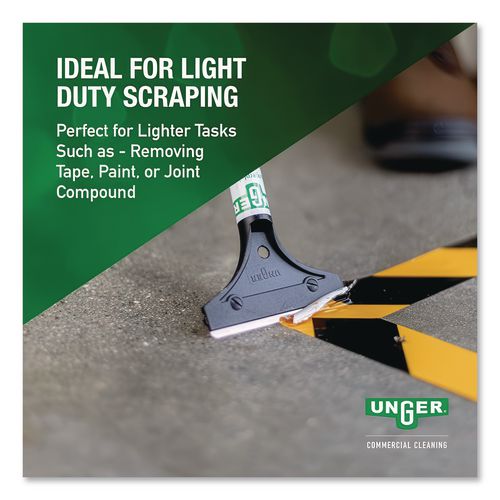 Image of Unger® LH12C Light-Duty Scraper with 48" Handle, 4" Blade