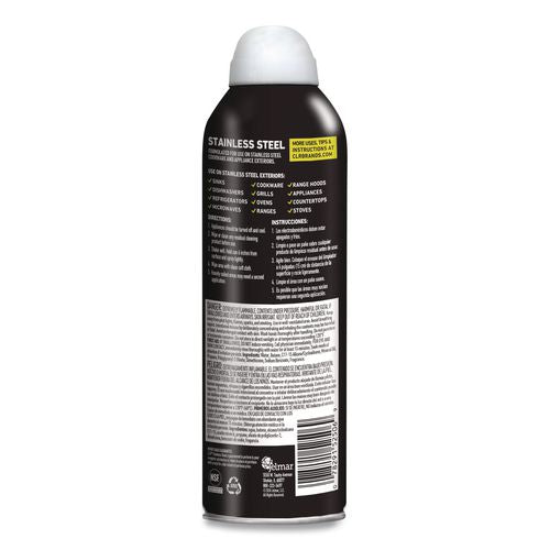 Image of CLR® CSS-12 Stainless Steel Cleaner, Citrus, 12 oz Can, 6/Carton