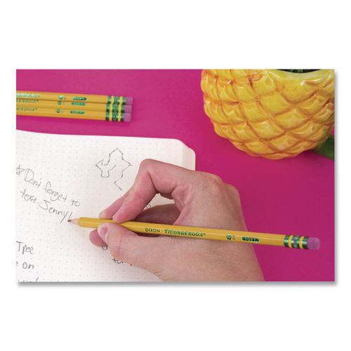 Image of Ticonderoga® X13806 Pre-Sharpened Pencil, Hb (#2), Black Lead, Yellow Barrel, Dozen