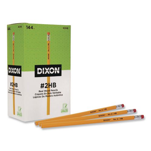 Image of Dixon® X14412 No. 2 Pencil Value Pack, HB (#2), Black Lead, Yellow Barrel, 144/Box