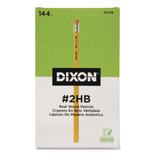 Image of Dixon® X14412 No. 2 Pencil Value Pack, HB (#2), Black Lead, Yellow Barrel, 144/Box