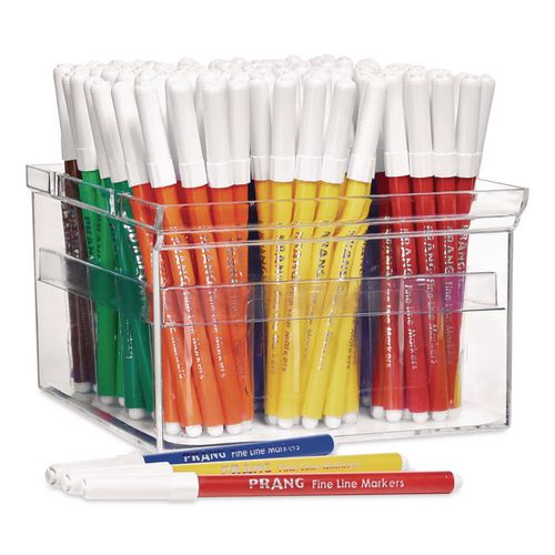Image of Prang® X80744 Fine Line Markers, Fine Bullet Tip, Assorted Colors, 144/set