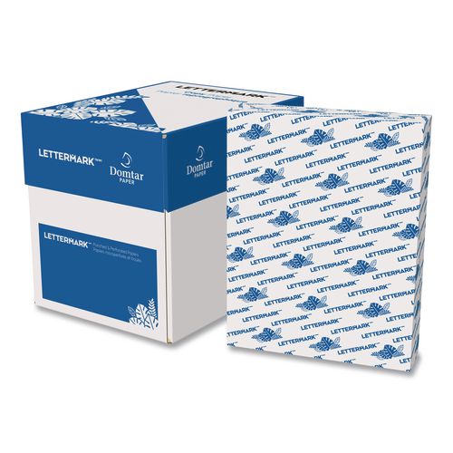Image of Lettermark 851332CT Custom Cut-Sheet Copy Paper, 92 Bright, Micro-Perf Every 3.66", 20 lb Bond, 8.5 x 11, White, 500 Sheets/Ream, 5 Reams/Carton