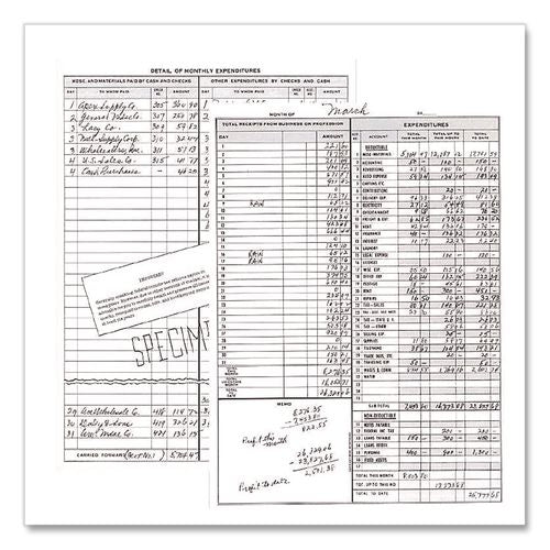 Image of Dome® 600 Simplified Weekly Bookkeeping Record, 4 Column Format, Brown Cover, 11 X 8.5 Sheets, 128 Sheets/book
