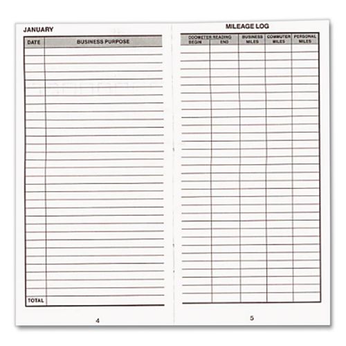 Image of Dome® 770 Auto Mileage Log, One-Part (no Copies), 6.5 X 6.25, 32 Forms Total