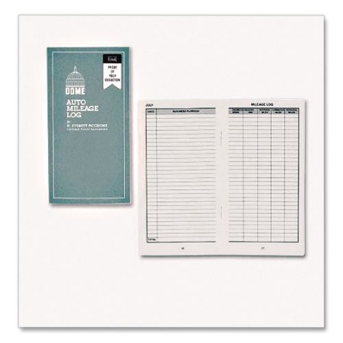 Image of Dome® 770 Auto Mileage Log, One-Part (no Copies), 6.5 X 6.25, 32 Forms Total