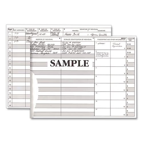 Image of Dome® 880 Notary Public Record Book, 10 Column Format, Maroon Cover, 10.5 X 8.25 Sheets, 32 Sheets/book