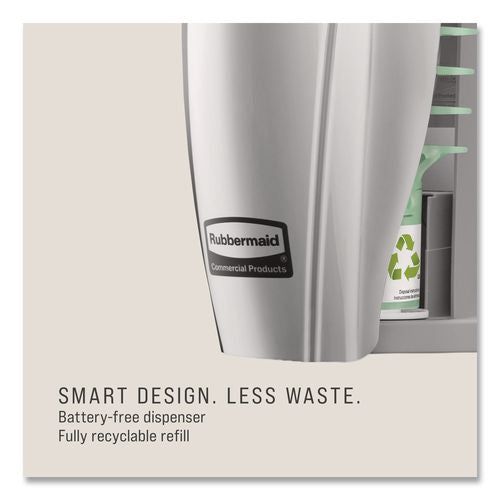 Image of Rubbermaid® Commercial 1793548 Passive Air Care Dispenser, 2.94" x 2.84" x 5.41", Chrome