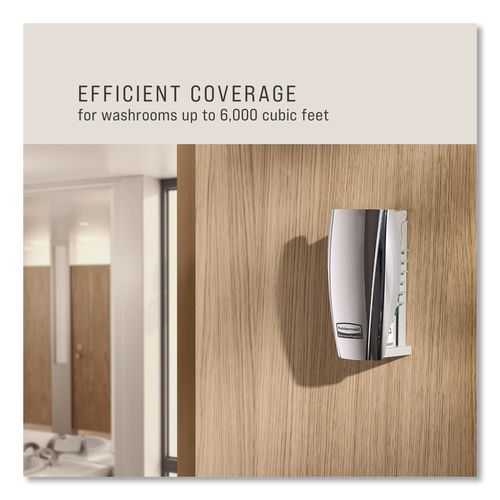 Image of Rubbermaid® Commercial 1793548 Passive Air Care Dispenser, 2.94" x 2.84" x 5.41", Chrome