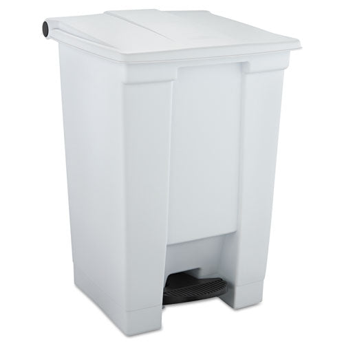 Image of Rubbermaid® Commercial FG614400WHT Indoor Utility Step-On Waste Container, 12 gal, Plastic, White